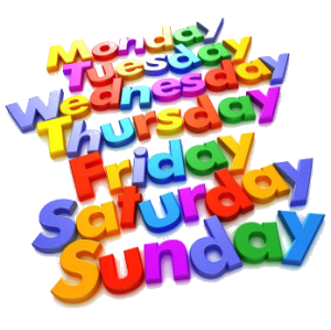 5a--days of the week